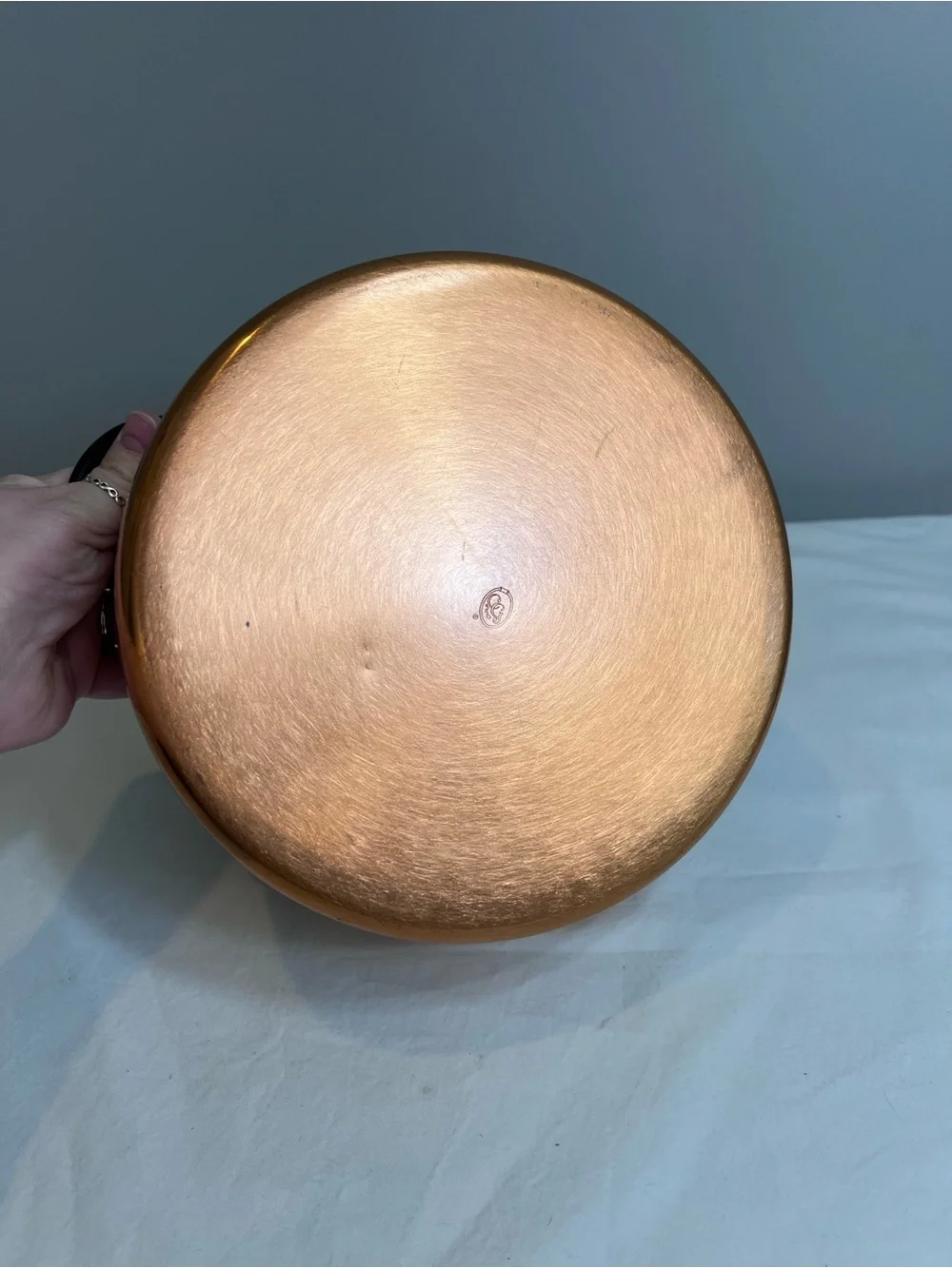 Coppercraft Guild 8” copper pot casserole server serving with a lid